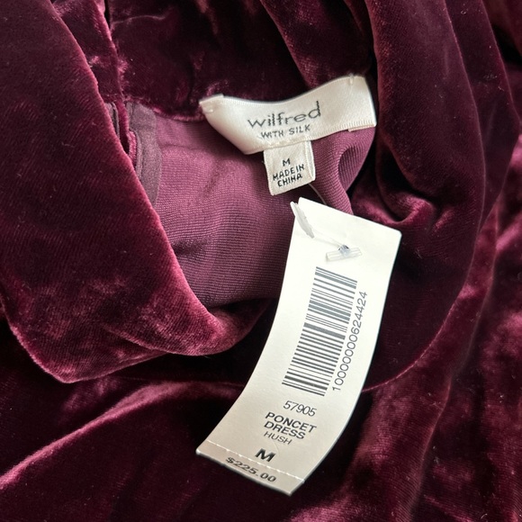 Wilfred womens deep burgundy velvet dress size medium BNWT - Picture 3 of 6
